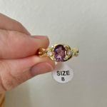 Boutique NWT Gold Amethyst Oval Cut Ring “Brigitta” Light Purple Promise Engagement Jewelry Photo 10