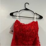 Sherri Hill  53345 Strapless Embroidered Gown Red Size 16 Photo 2