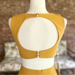 TS Couture 2 Piece Midi Skirt Set Mustard Yellow Cropped Ruffle Top NWT 0 Chic Photo 8