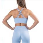 Alphalete Revival Bra Women's Light Blue Sports Bra Sz Medium Photo 1