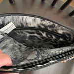 Boutique Brand Vegan Leather Black Tan Woven Crossbody Clutch Purse Bag Photo 7