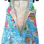Lilly Pulitzer Dress Janice Shift Gold Mini Beach You Gotta Regatta 4 EUC Photo 5