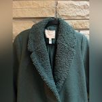 Anthropologie Hutch Colorblocked Sherpa-Trimmed Coat Green XS Photo 4