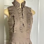 BCBG Maxazria Black Ruffle Halter Dress Size 0 Photo 2