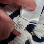 Banana Republic  Striped Crew Neck Sweater Womens Size S Ivory Navy Cotton Blend Photo 8