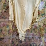 For Love & Lemons Vikki Maxi Dress Large Tiered Floral Ruffles Lace Sheer Yellow Photo 7