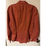 The Limited  Women's Burnt Orange Pleated Front And Back Dress Shirt Size Large Photo 8