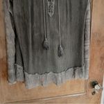 Monoreno  Grey Gauzy Lace Top. Size Small Photo 1