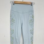 Free People Movement Light Blue Laser Cut Out Full Length Leggings Womens XS Photo 1