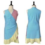 Lands' End Lands’ End New. Women's Dress Blue Red Yellow Stripe Seersucker Wrap Size XL Photo 11