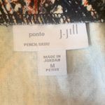 J. Jill Mini Medium Petite Multicolor Paisley Ponte Pencil Skirt Blue Size undefined Photo 2