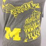 Sideline Apparel University of Michigan Tank Top, Gray, Yellow, Medium Photo 2