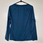 Lucky Brand Teal Super Soft Long Sleeve Shirt With Clover On Front Photo 3