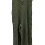 Old Navy  Womens Linen Blend Jumpsuit S Adjustable Straps Smocked Green Wide Leg Photo 0