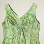 Jonathan Martin Green floral dress knee length fairycore bohemian hippie boho chic earthy Photo 2