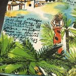 Chico's  Shirt Womens Large 2 African Short Sleeve V-Neck Cotton Artsy Art Print Photo 4