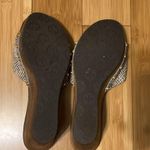 Tory Burch  Grey Sandal Wedge PATTI-PITONE ROCHA Snake Logo Women’s Size 8.5 M Photo 5