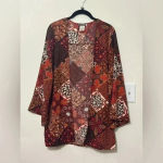Earthbound ‎ Trading Company Fringe Boho Patchwork Cardigan Photo 2