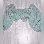 Blush BJ Women’s Ditsy Floral Tied Long Sleeve Crop Top Photo 1