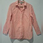Old Navy Striped Orange and White Women's Shirt Photo 0