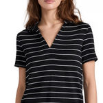 Rag and Bone  the knit stripe polo in black stripe‎ size Small Photo 0