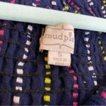 Mud Pie  Desi Off the Shoulder mini dress in navy blue multicolor stripe size S Photo 10