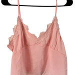 Abound NWT  Pink Lace Trim Babydoll Camisole Tank Top Sz Large Photo 0