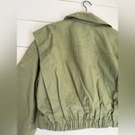 Free People NWOT  Looking Glass Cropped Trench Coat in Loden color Small Photo 13