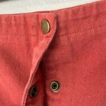 Miami  Coral Denim Skirt M Snap Front Mini Casual Pockets Womens Cotton Photo 1
