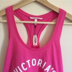 Victoria's Secret Hot Pink Logo Graphic Racerback Loungewear Tank Top NEW Photo 2
