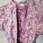 Tuckernuck NWT Sister Jane Farm Flower Mini Dress Floral Puff Sleeve Open Back Small Photo 8