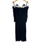 Vintage Cachet Barry Protas Black Velvet & Lace Long Formal Gown Dress Size 9/10 Photo 5