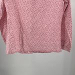 Aaron Ashley floral lace trim high neck Pink Blue Button up Shirt 10 cottage Photo 3