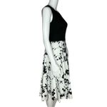 Grace Karin Dress Womens Small Black White Floral Fit & Flare Retro Tea Dress Photo 1
