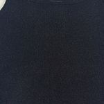 Vtg Pointelle Shimmer Tank Top Women XL Black Silk Photo 1