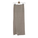 Modern Citizen Kiki Ruched Side-Slit Midi Skirt Oatmeal Cream Size Small Photo 6