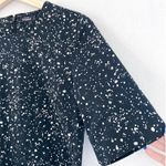 Kate Spade Saturday Black Faux Wrap Mini Dress size 4 Faux Wrap Paint Splatter Photo 1