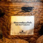 Abercrombie & Fitch  M Leopard Fleece Sherpa Soft Pullover Jacket Animal Print Photo 7