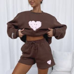 White Fox Boutique White Fox Love Yourself Lounge Shorts, Mocha Brown | Size Small Photo 0