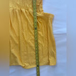Ny Collection Sleeveless Blouse  peasant 1X vibrant yellow Baby doll top Photo 7