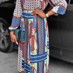 ZARA Multicolored Printed Pleated Midi Skirt Photo 1