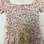 American Eagle  AE Pink & Purple Floral Ruched Crop Top Photo 7