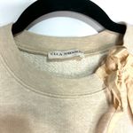 Ulla Johnson Harper French Terry Pullover Oatmeal Puff Sleeve Poplin Collar S Photo 9