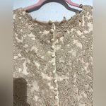 Custom Made Tulle Floral Lace Applique Cap Sleeve Blush Gown Size 6 Pink Photo 5