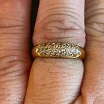 Cute Austrian crystal gold plated ring size 7.5 Photo 8