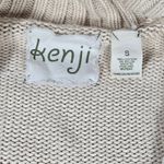 Kenji Womens Small Cream Shawl Collar Knit Cotton‎ Blend Cardigan Sweater Tan Photo 4