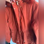 ROOSEVELT BLACK Women’s jacket Teddy Lined Parka Faux Fur Hood Terracotta Size L Size L Photo 6
