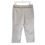 Talbots NWT Stretch Basket Weave Pattern Capri Length Pants Black White Size 10 Photo 1