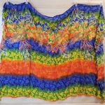 None {58" x 45"} Rainbow Hawaiian Hibiscus Swimsuit Cover Up Wrap Skirt Dress Photo 0