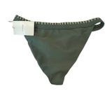 Tularosa  Olive Green Bikini Bottom MEDIUM Cheeky Whip Stitch High Cut Odella NEW Photo 4